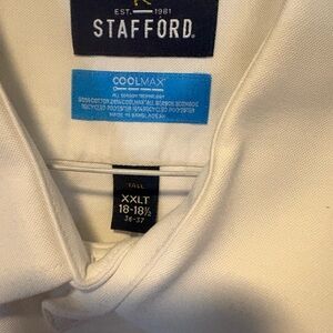 Stafford white dress shirt with CoolMax Technology